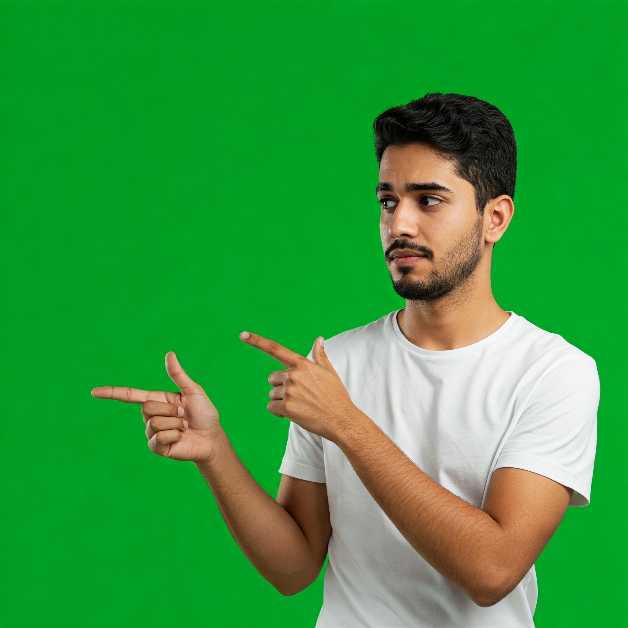 photo of Focused Young Man Indicating Direction
